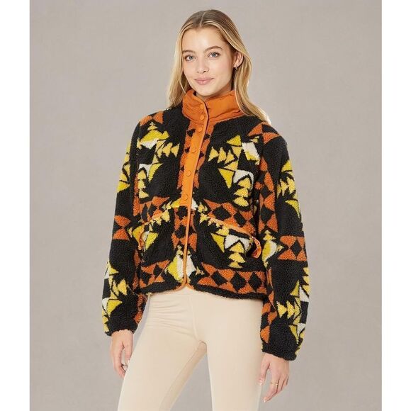 Free People Rocky Ridge Hit The Slopes Jacket In Night Sky Combo Size Small - Picture 3 of 10